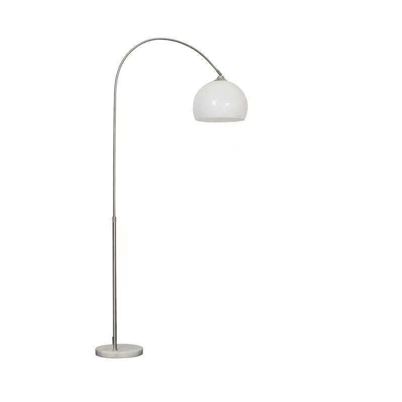 Fishing floor lamp   white lampshade