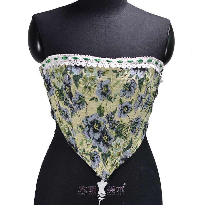 Blue floral light green