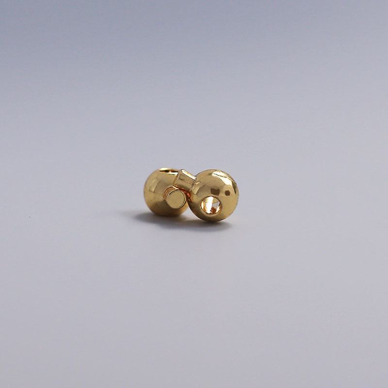 1:18k real gold electroplating color-preserving round positioning buckle 2.5mm