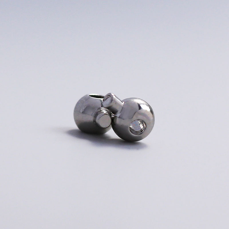 4:Platinum electroplated color-preserving round positioning buckle 2.5mm