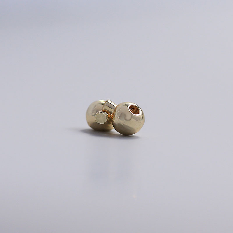 6:14k real gold electroplating color-preserving round positioning buckle 3.0mm