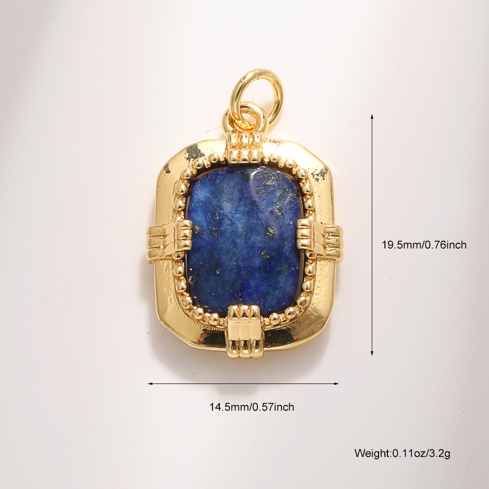 3 blue stone square plate