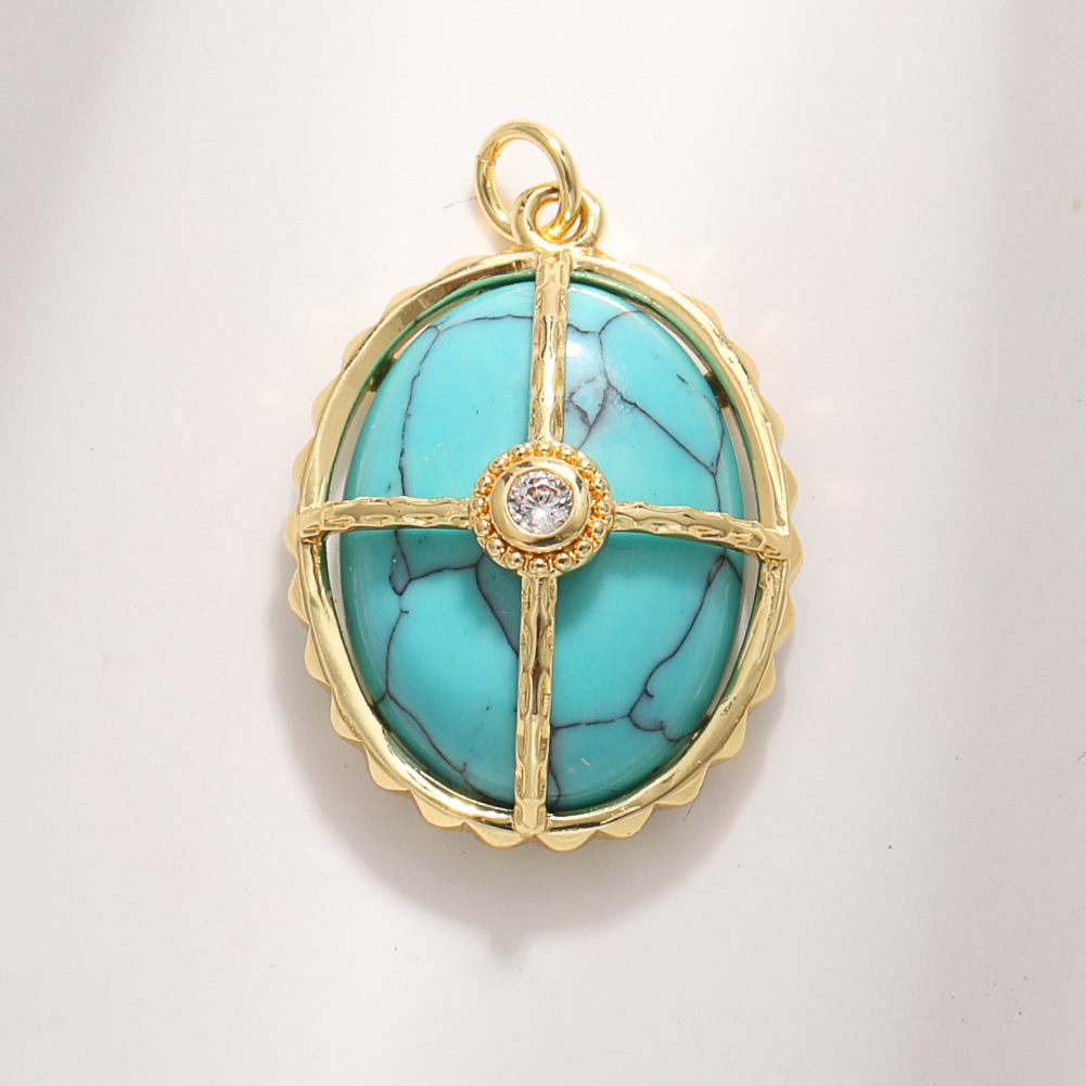 5 turquoise cross