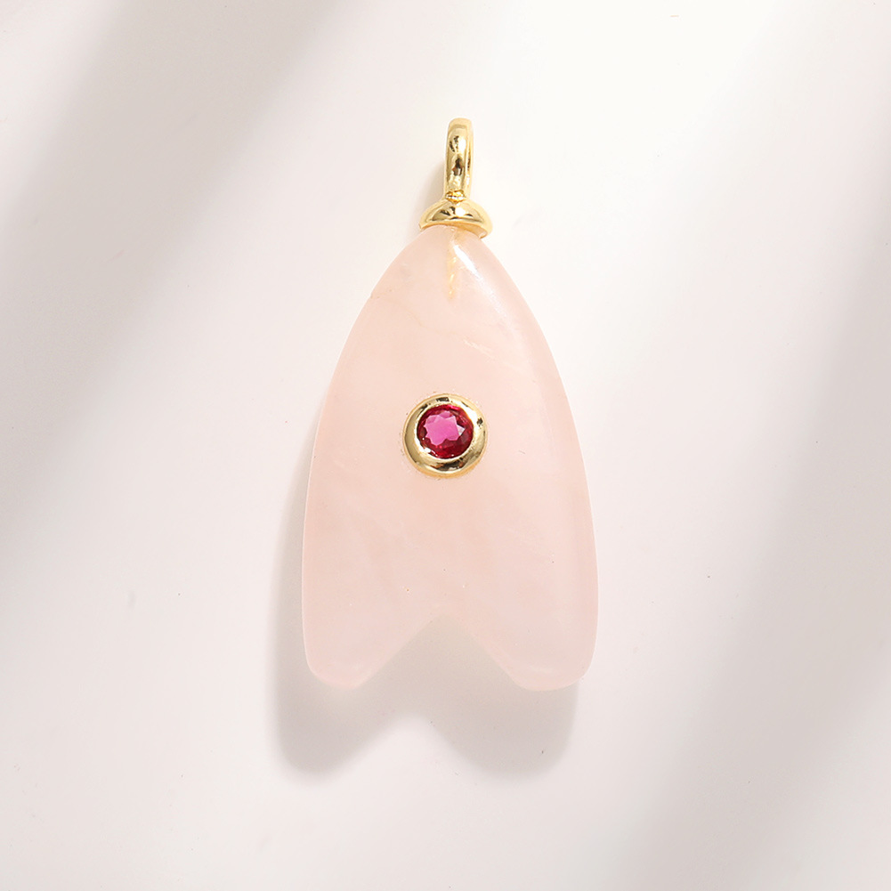 24:A1661 fishtail pink crystal