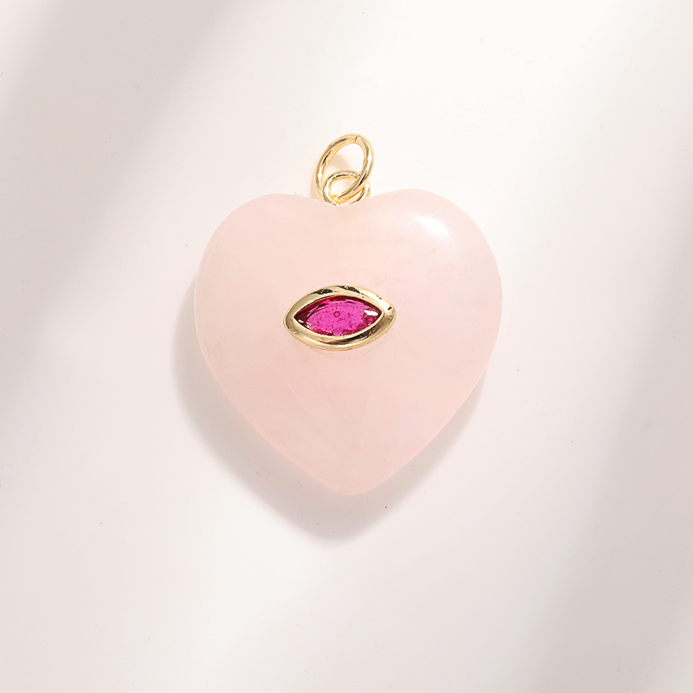 7:A1644 heart-shaped rose quartz