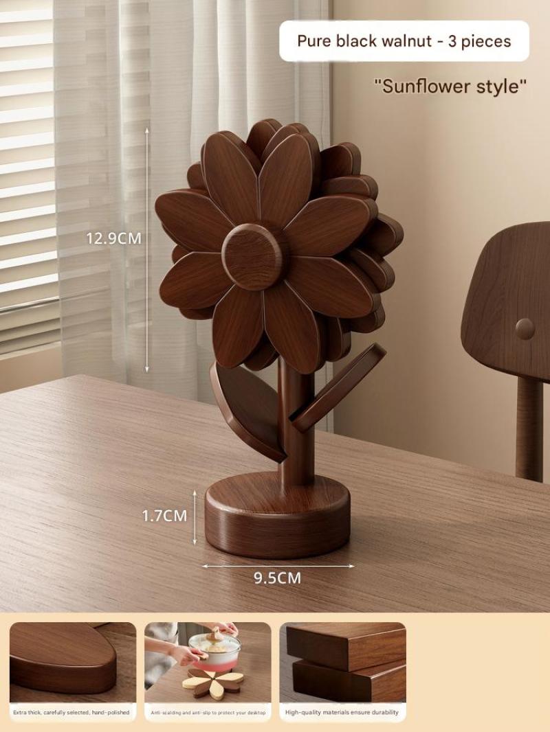 [walnut single color] 3 pieces