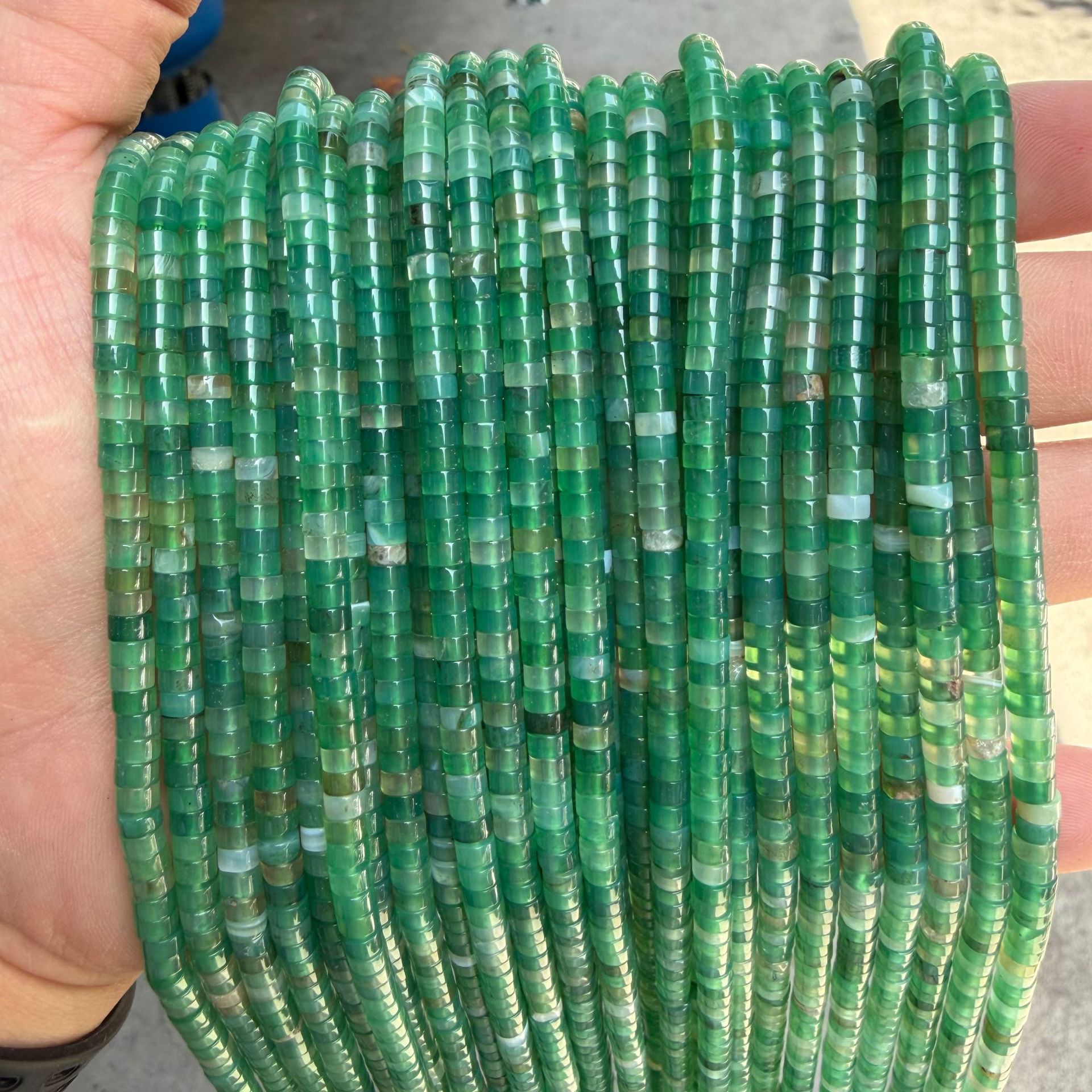 7 green agate