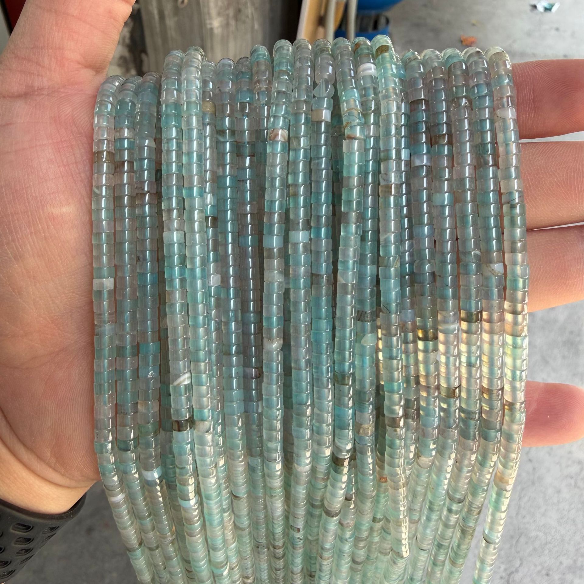3 blue agate