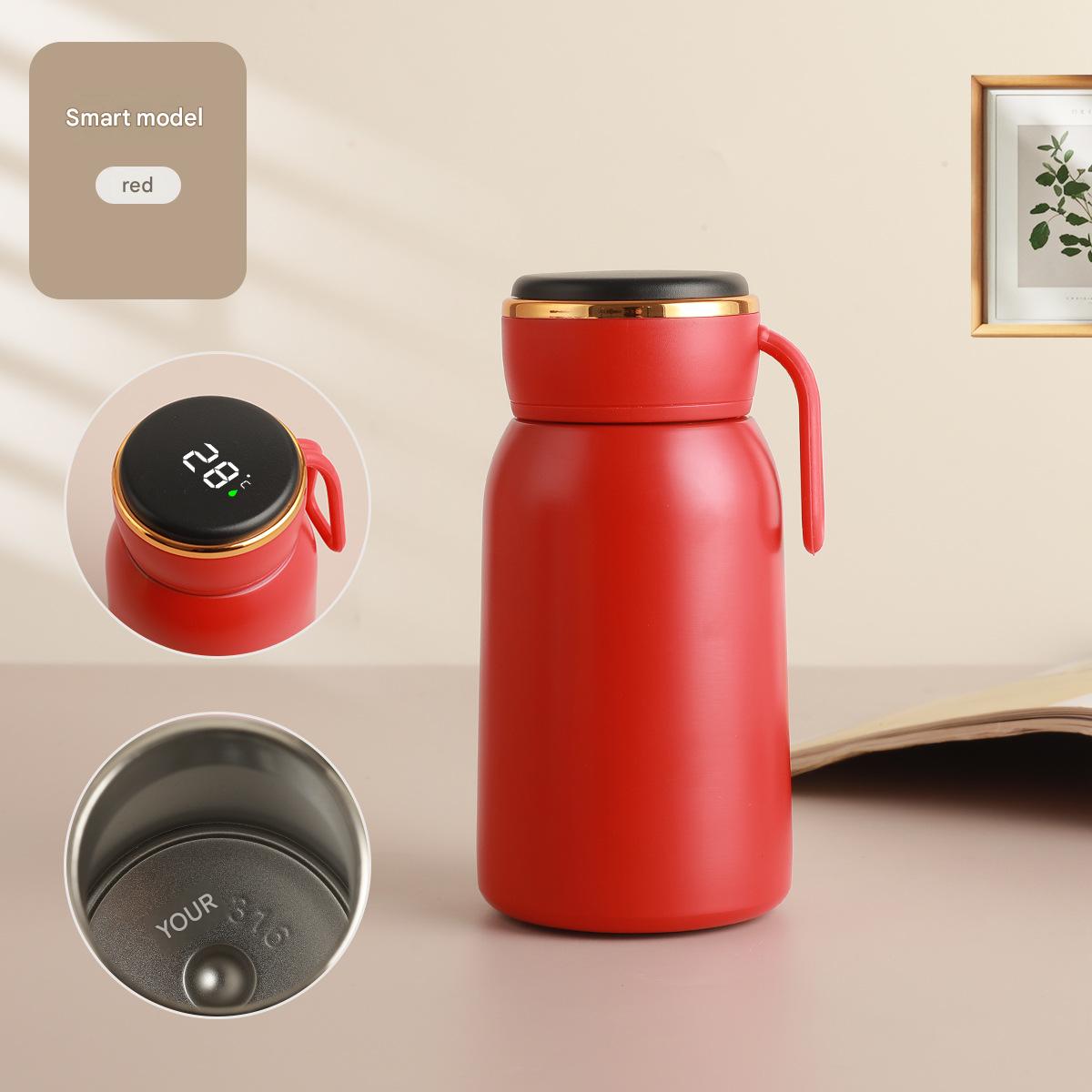Smart pocket cup with rope - red