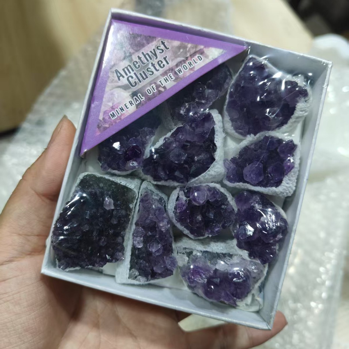 2 Grade a amethyst cluster