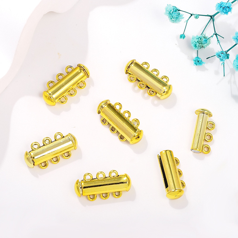 3:three rows 14K gold plated