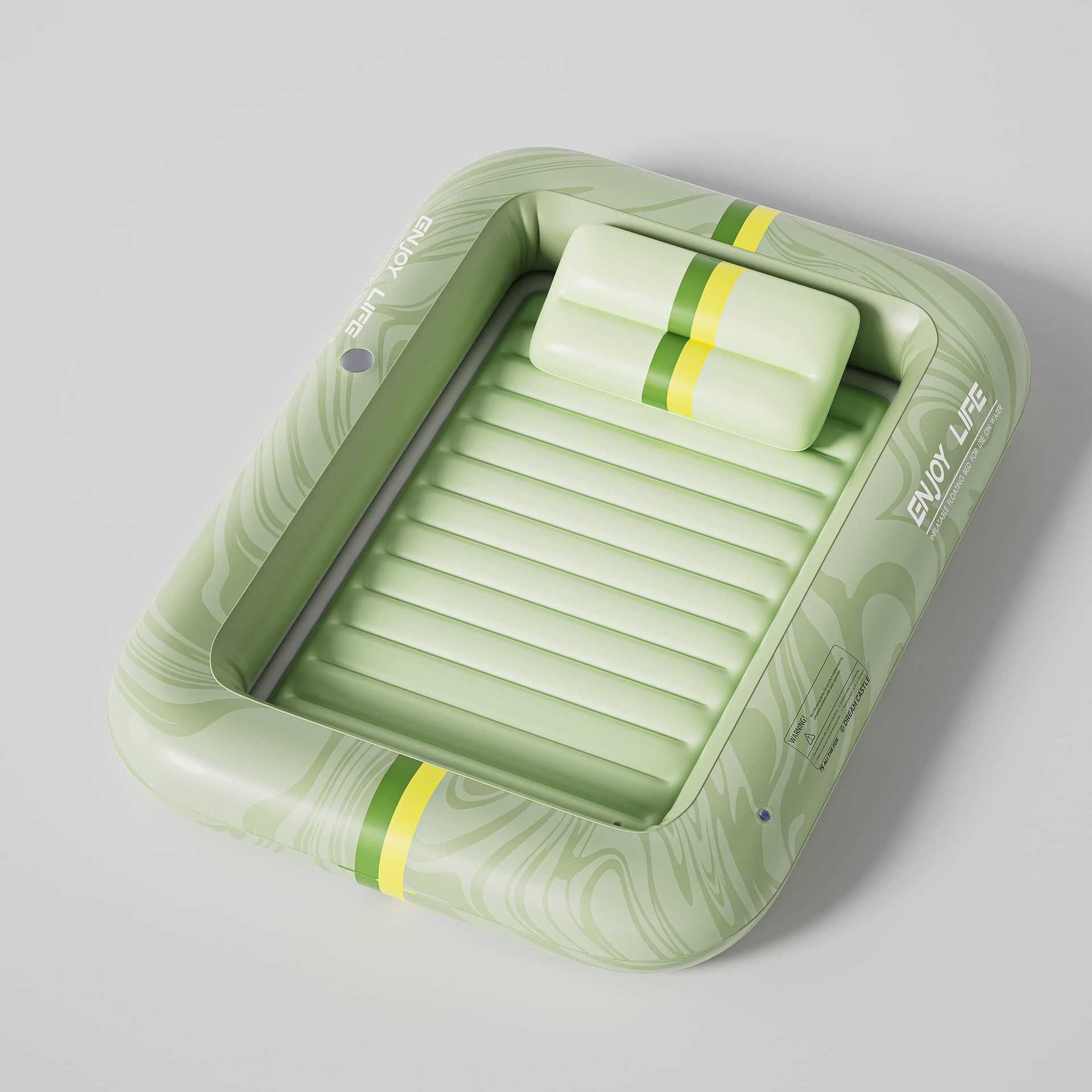 Avocado smoothie single floating bed 170*110*22cm-(with pillow)