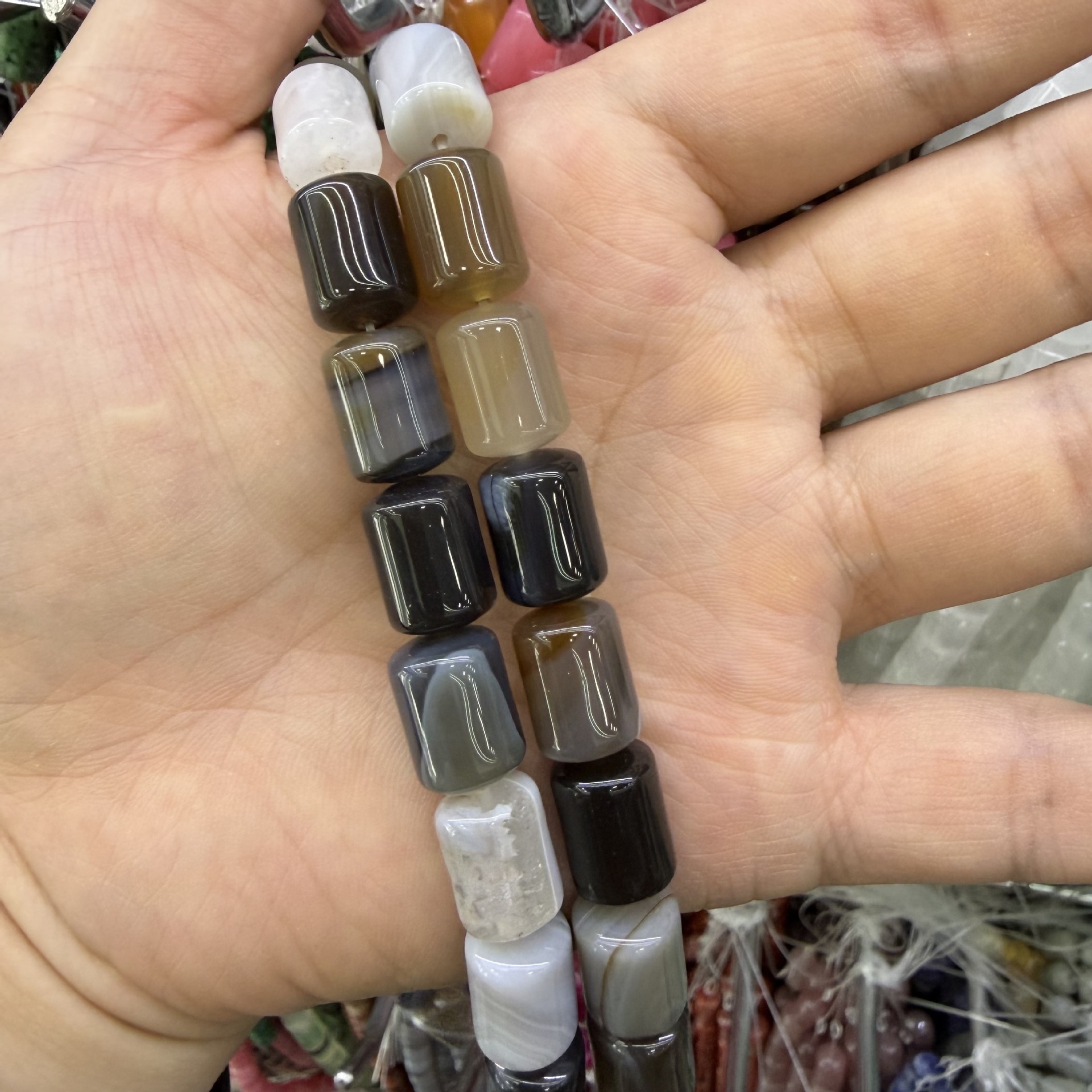 11 Coffee striped agate