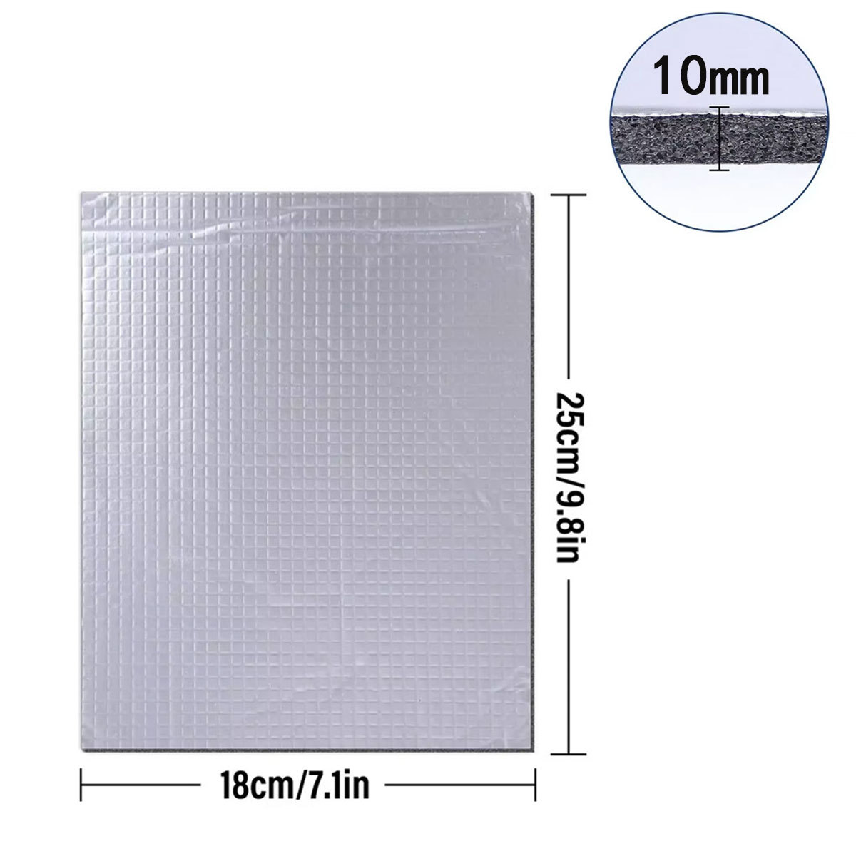 10pcs of 250*180*10mm (square transparent model)