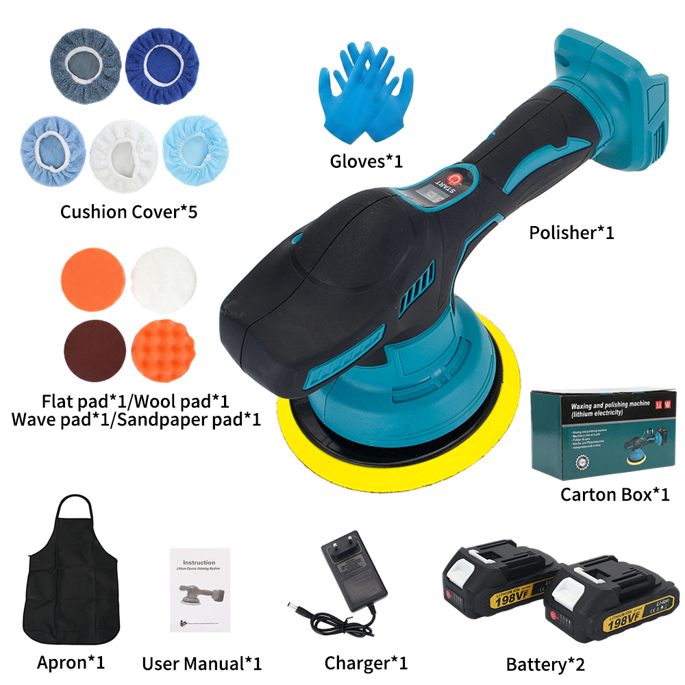 machine with 2 batteries 1 charger (Euro standard)