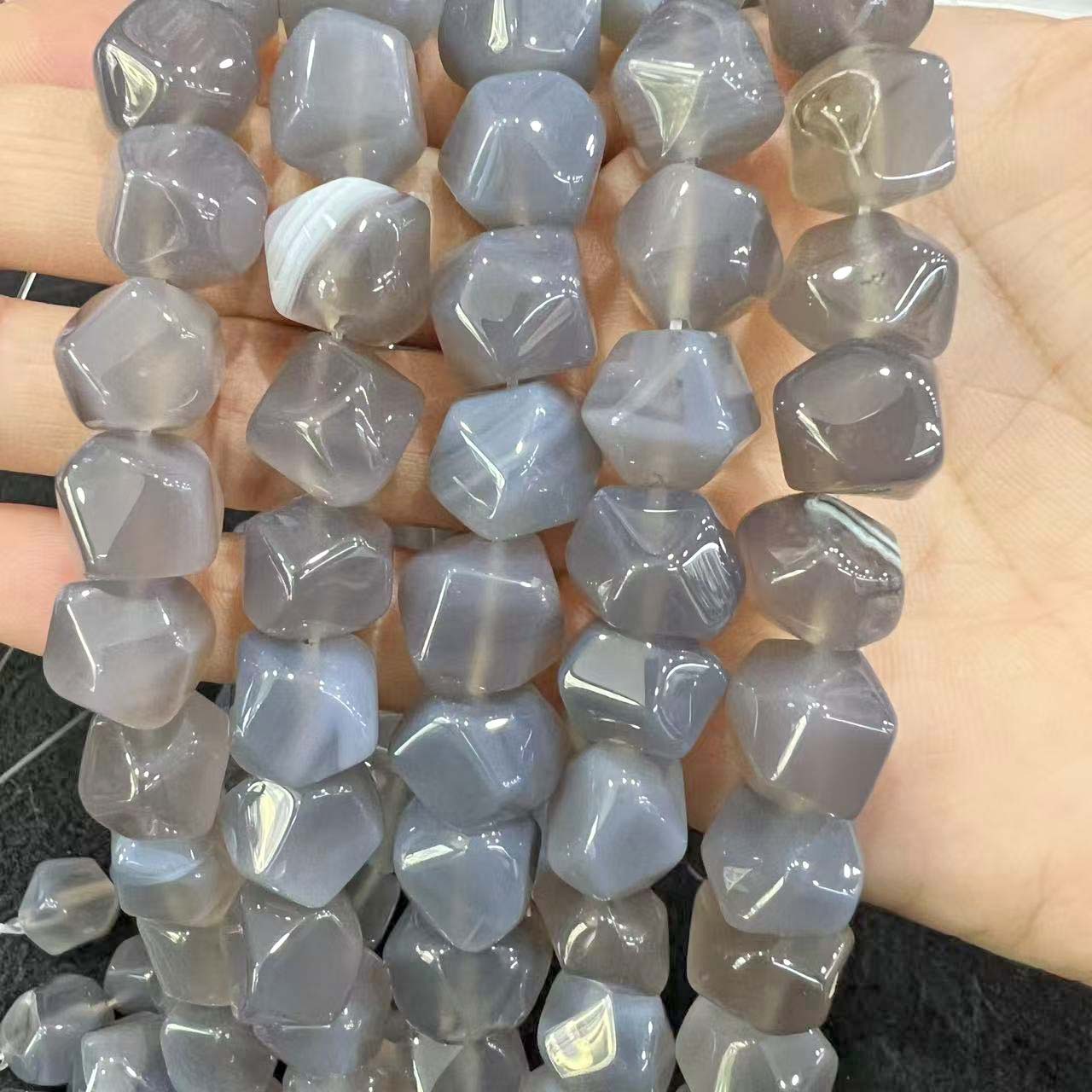3 grey agate