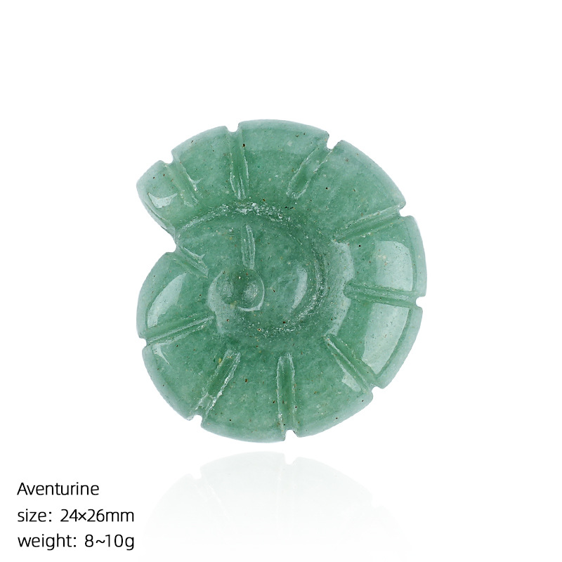 10:Green aventurine carved conch