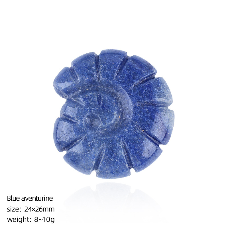 12:Blue aventurine carved conch