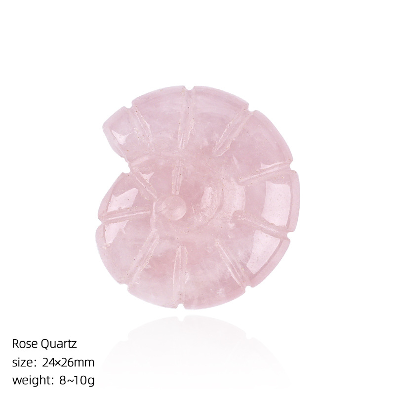 15:Rose quartz carved conch