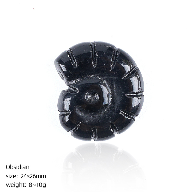 17:Obsidian carved conch