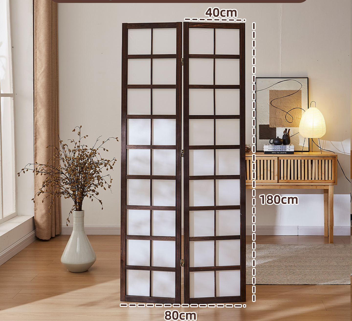 Walnut color two doors (height 180* length 80cm)