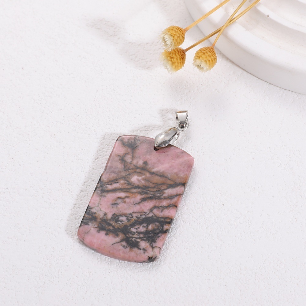 1:black line Rhodonite