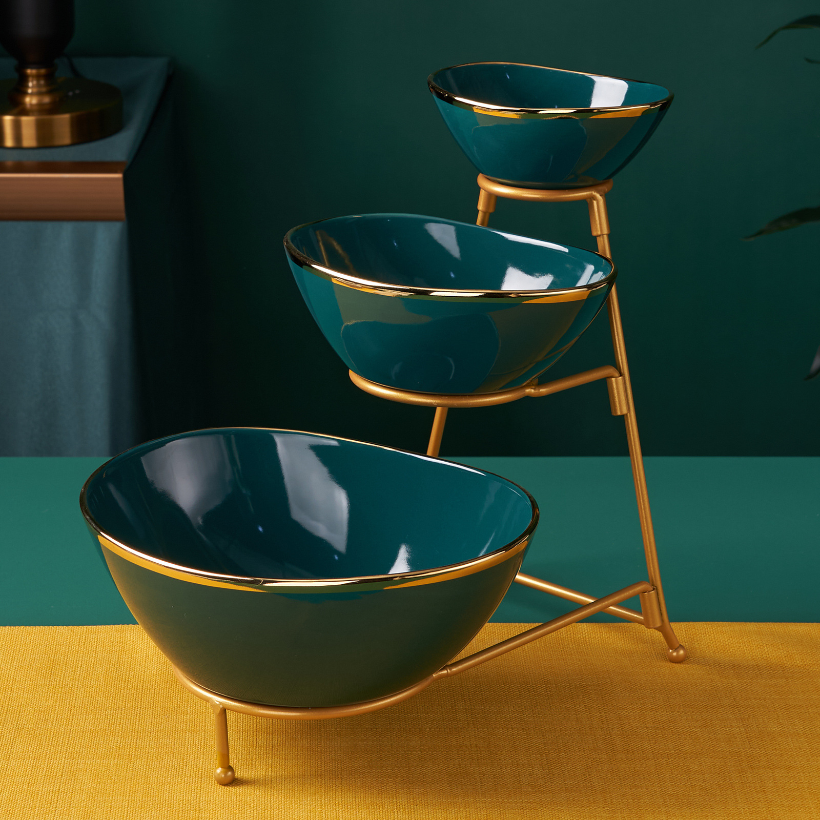 Green + gold frame