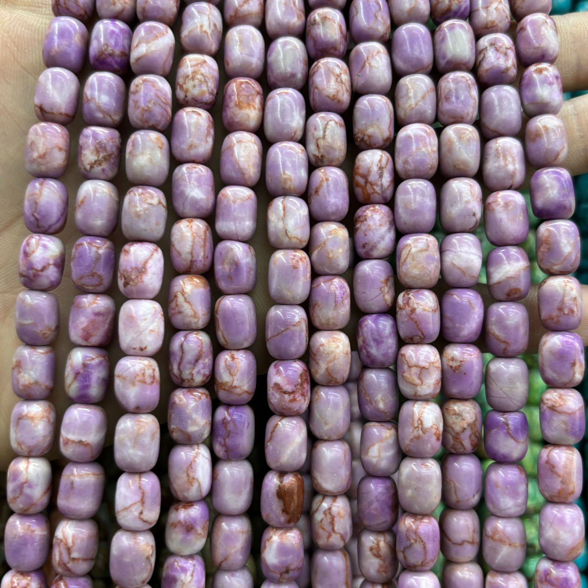 1:Light purple imperial stone bucket beads