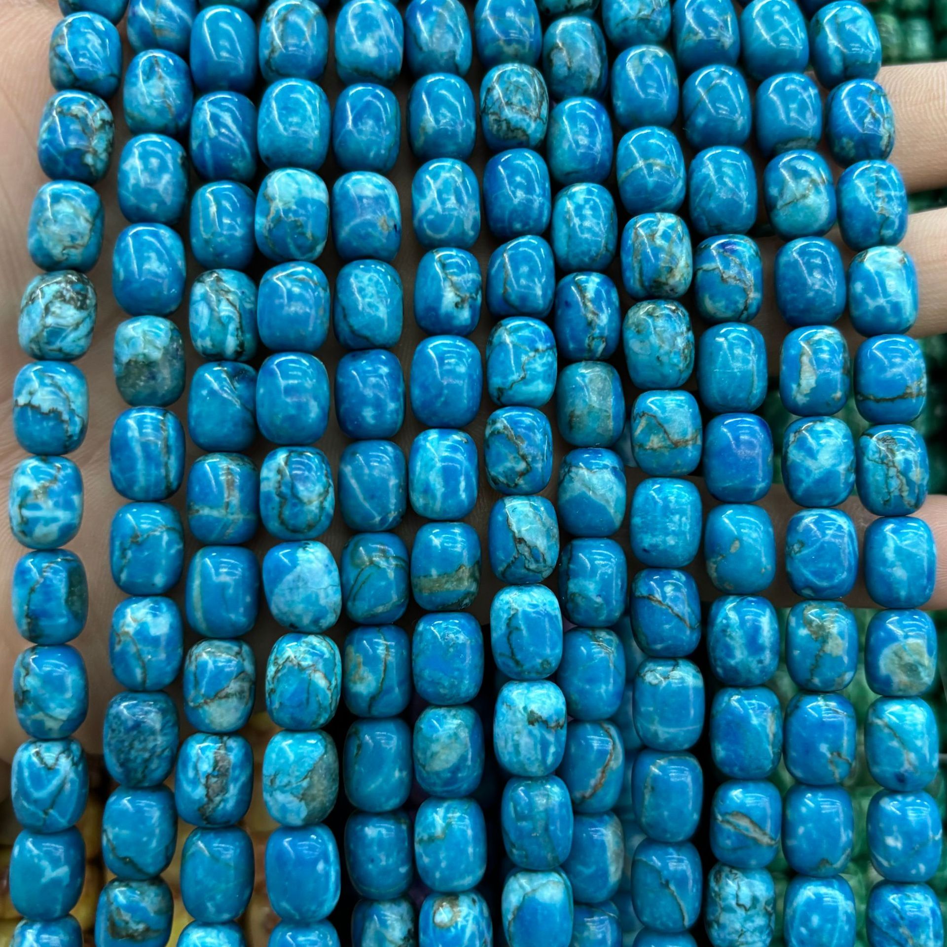 3:Blue emperor stone bucket beads
