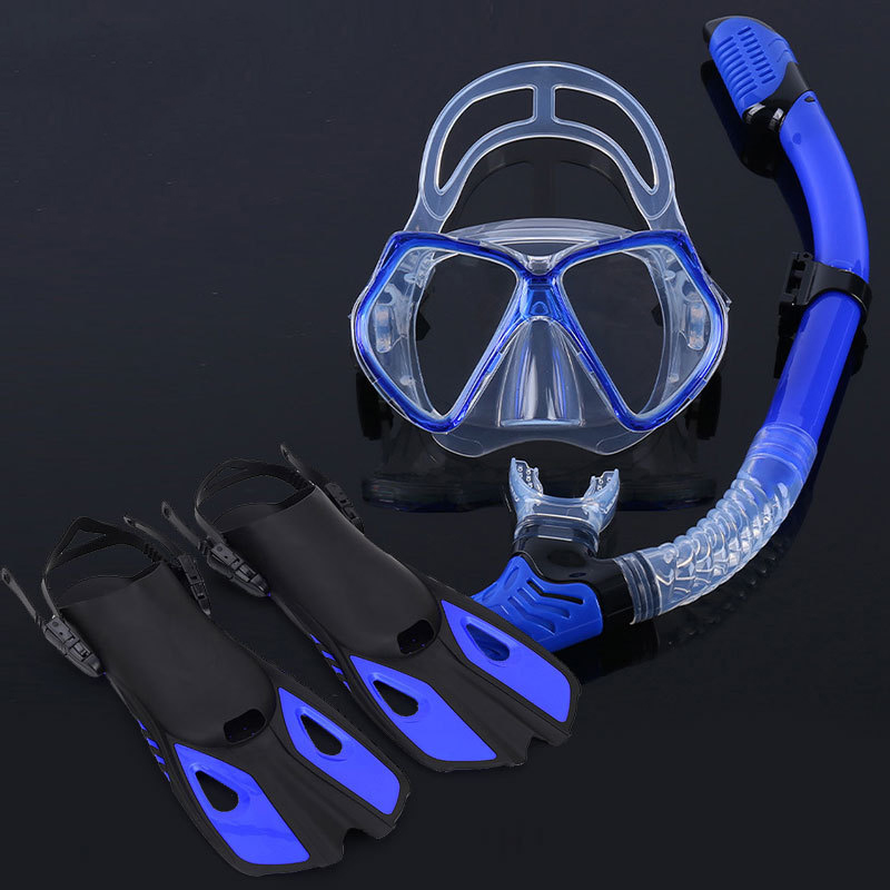 Blue frame transparent belt 2011   blue snorkel   blue flippers