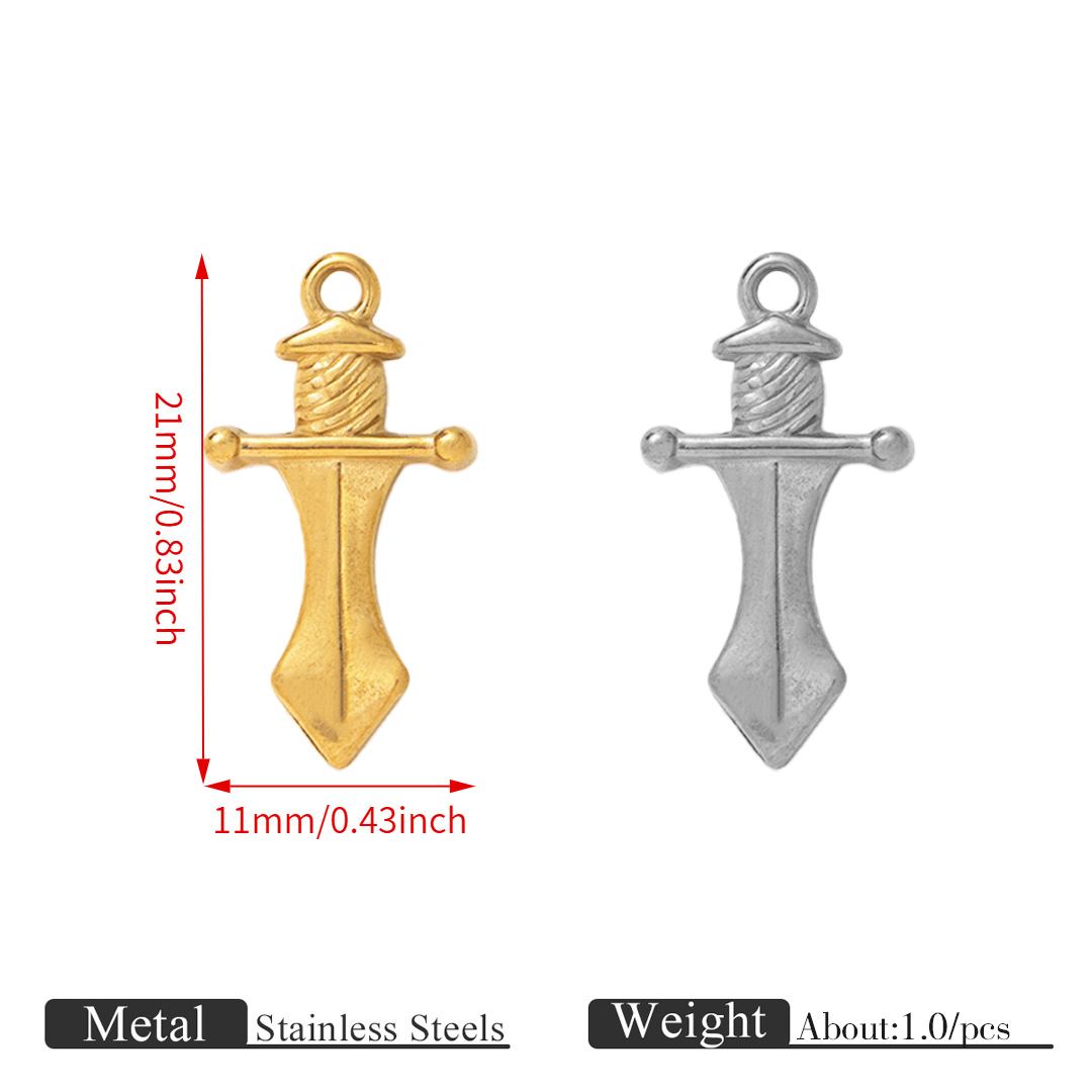 Sword 1 pendant-ot135--18k gold