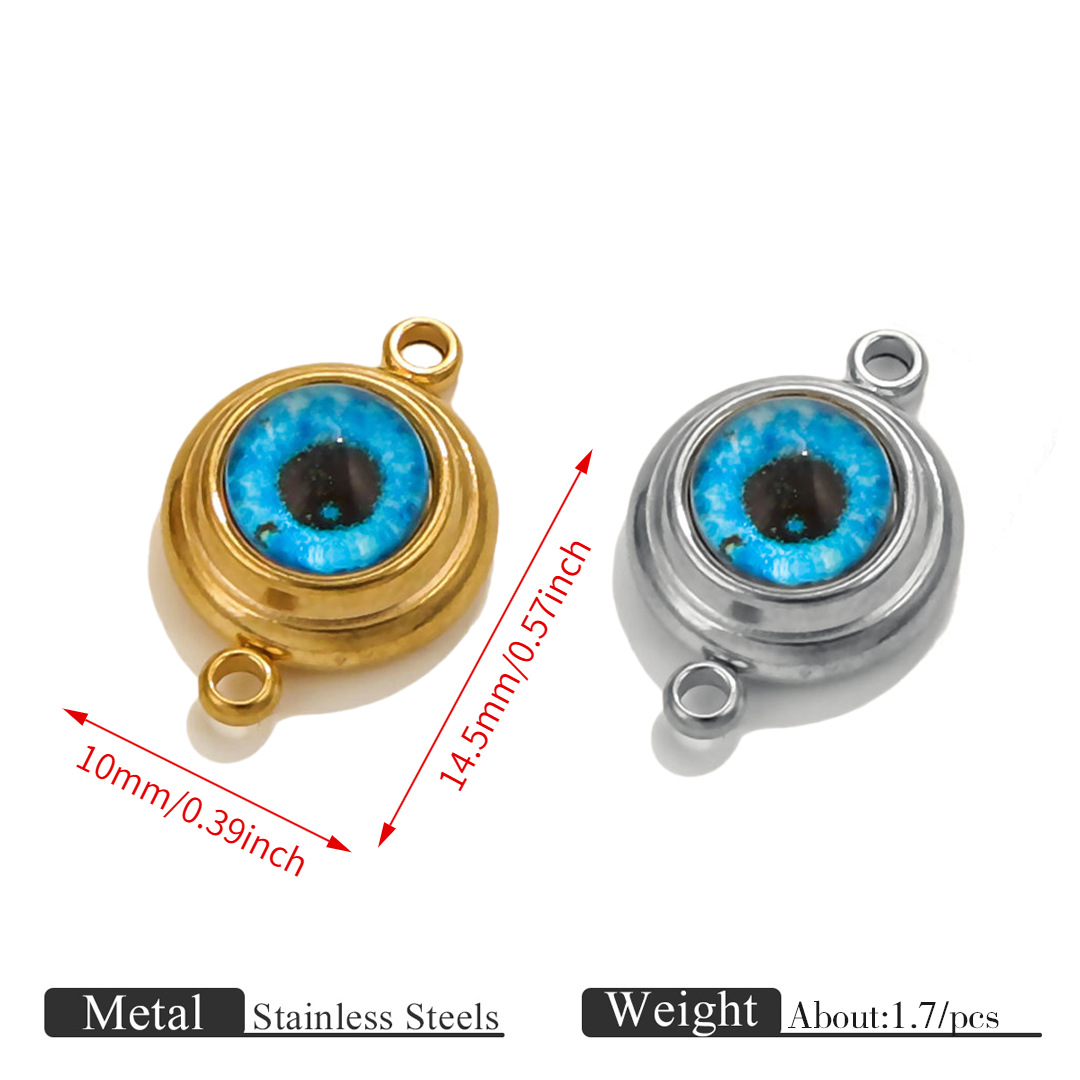 Double hanging devil eye-ot138--Steel color