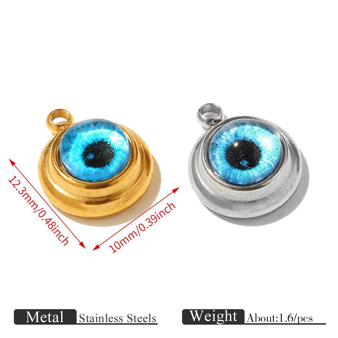 Single hanging devil eye-ot139--Steel color