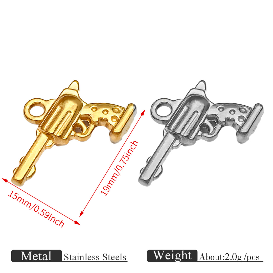 Gun mold pendant-ot140--18k gold