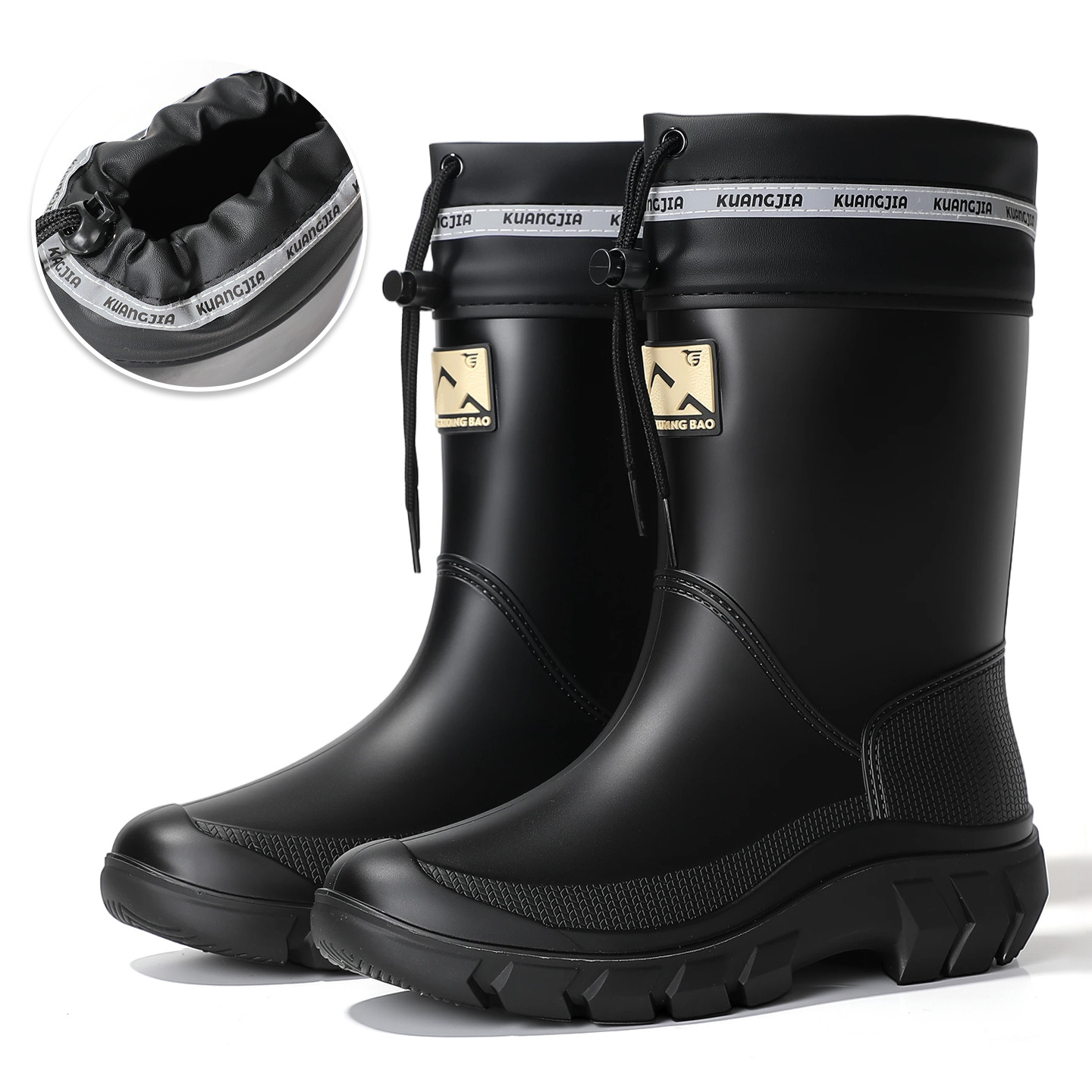 Black (waterproof drawstring) without cotton
