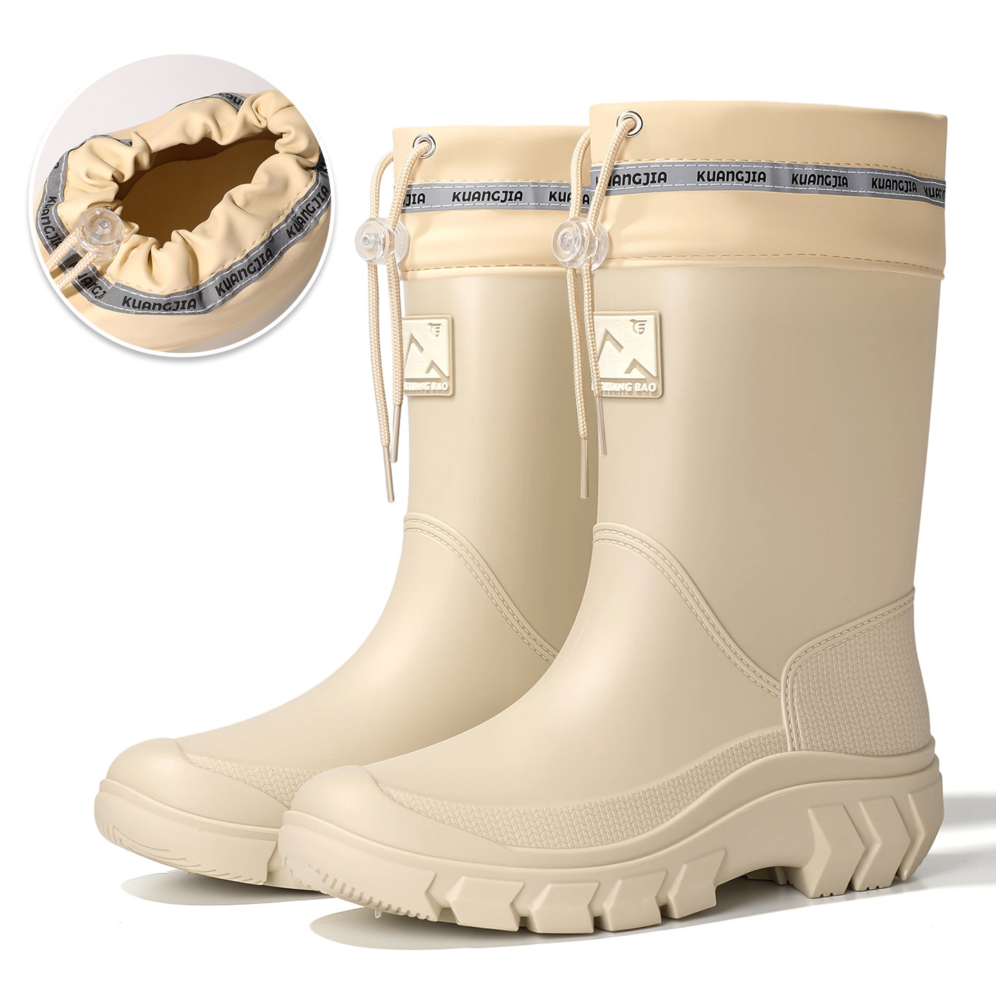 White (waterproof drawstring) without cotton