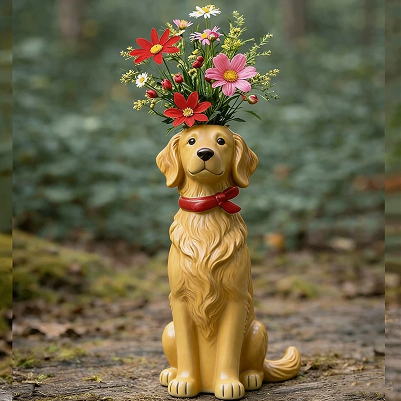 Red scarf golden retriever