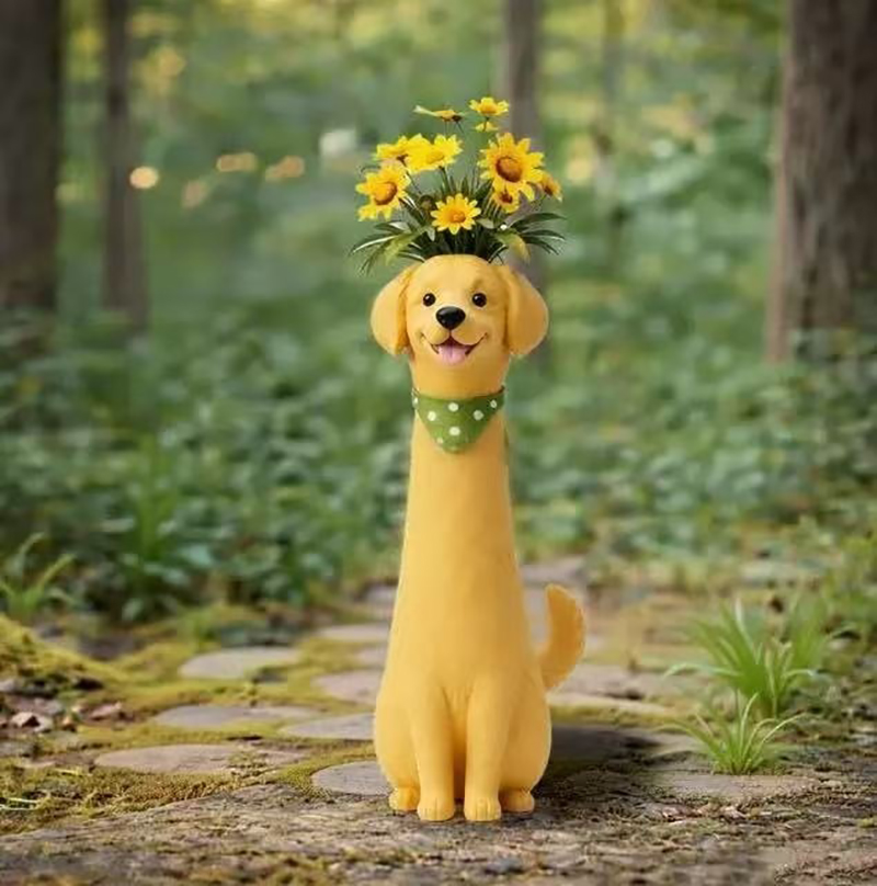 Green bib golden retriever
