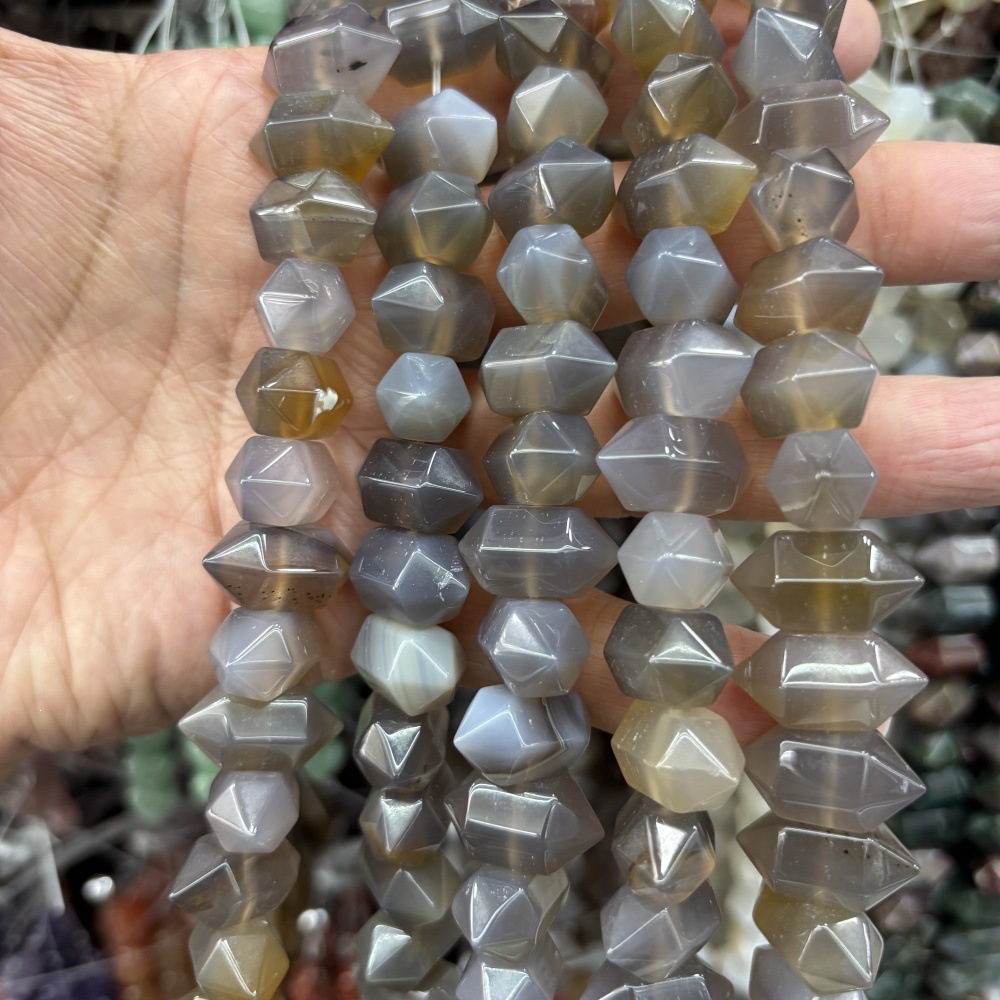 8x16mm/28pcs Gray agate