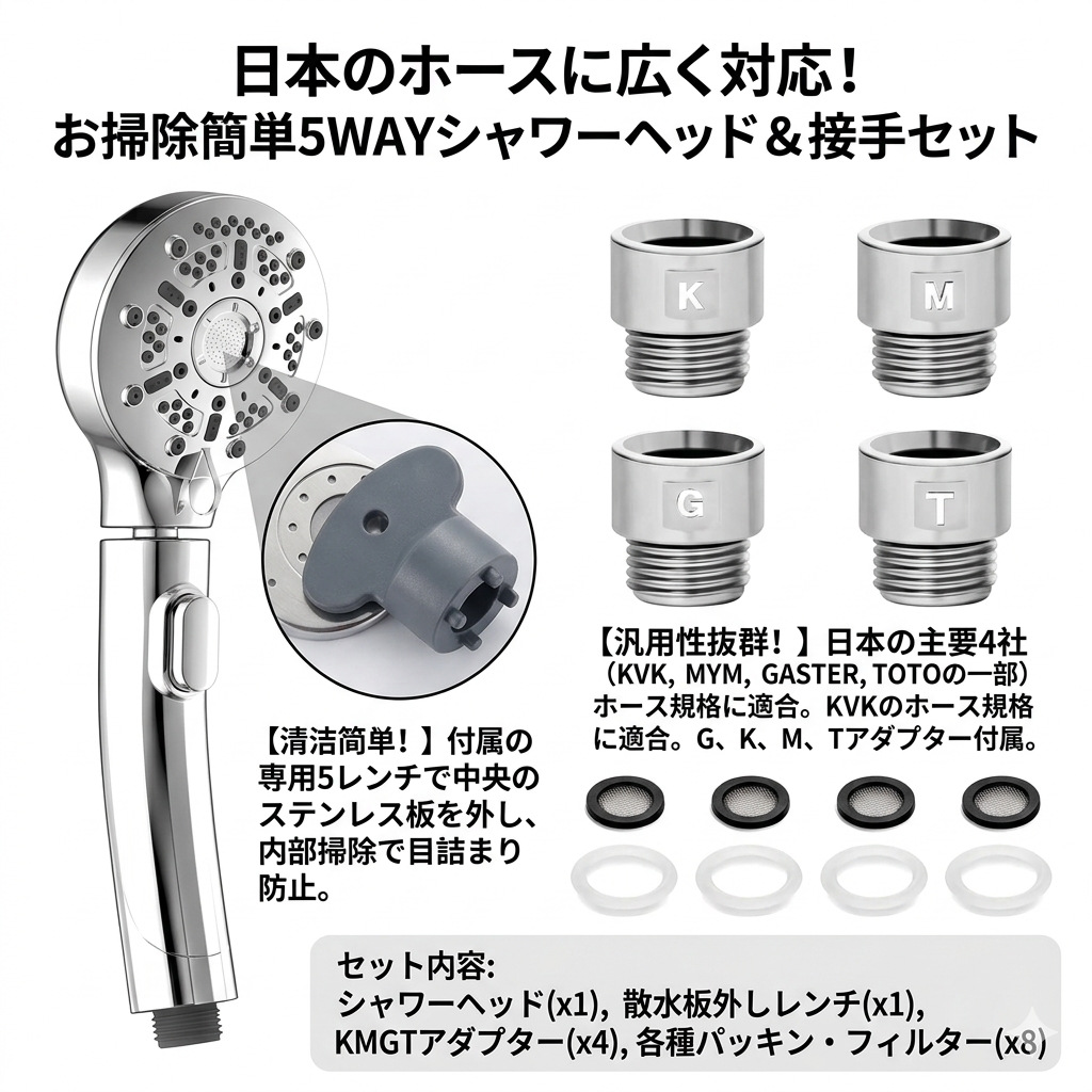 Shower   connector (silver)