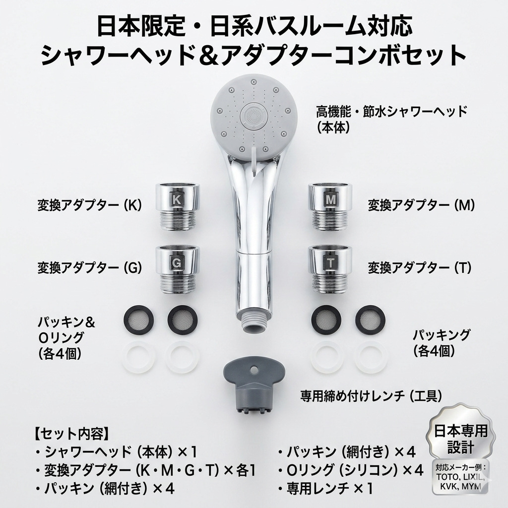 Shower   kmgt connector   wrench (silver)