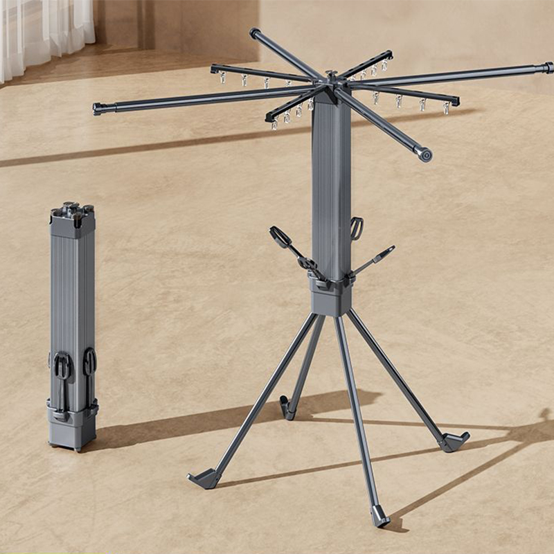 [gray] little rubik's cube clothes drying rack-shoe rack style-with sock clip