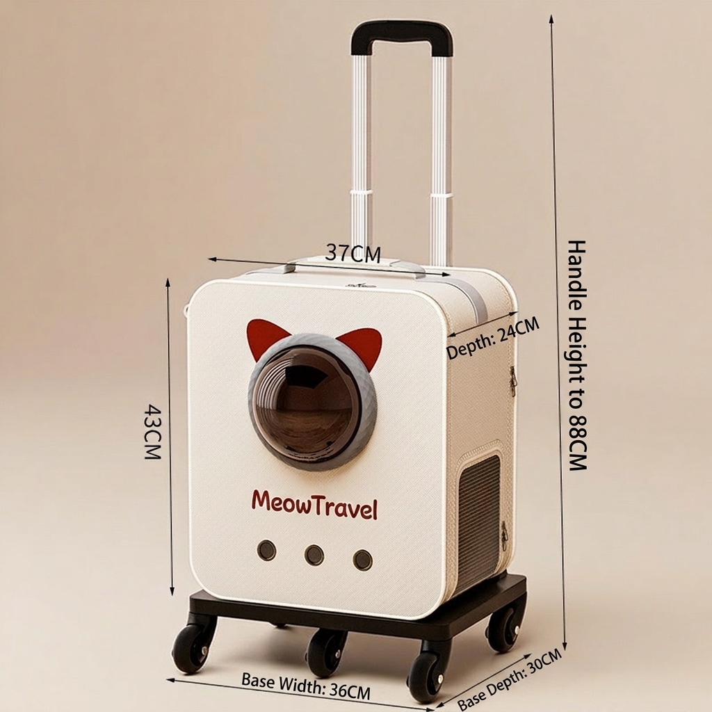 Extra large - space capsule trolley luggage [detachable and foldable universal wheel]