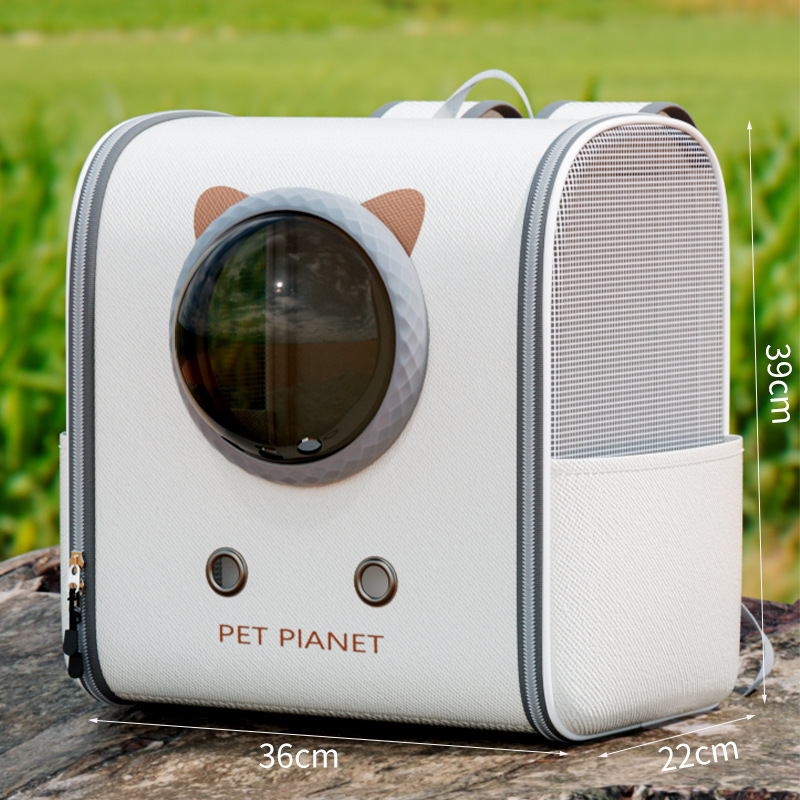 Backpack space capsule white large [double side pockets 10kg inside]