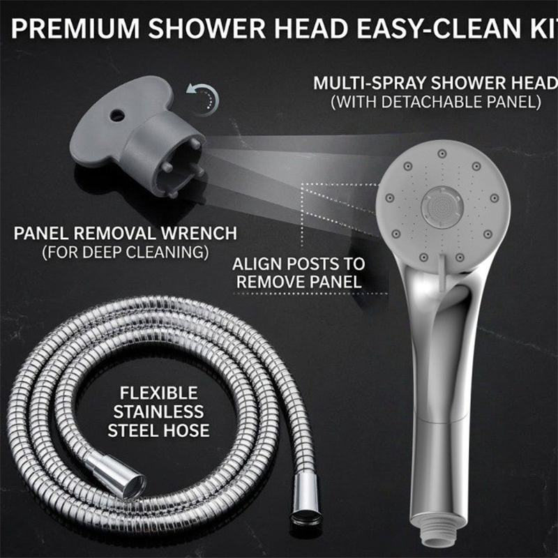 Shower   1.5m hose   wrench (silver)