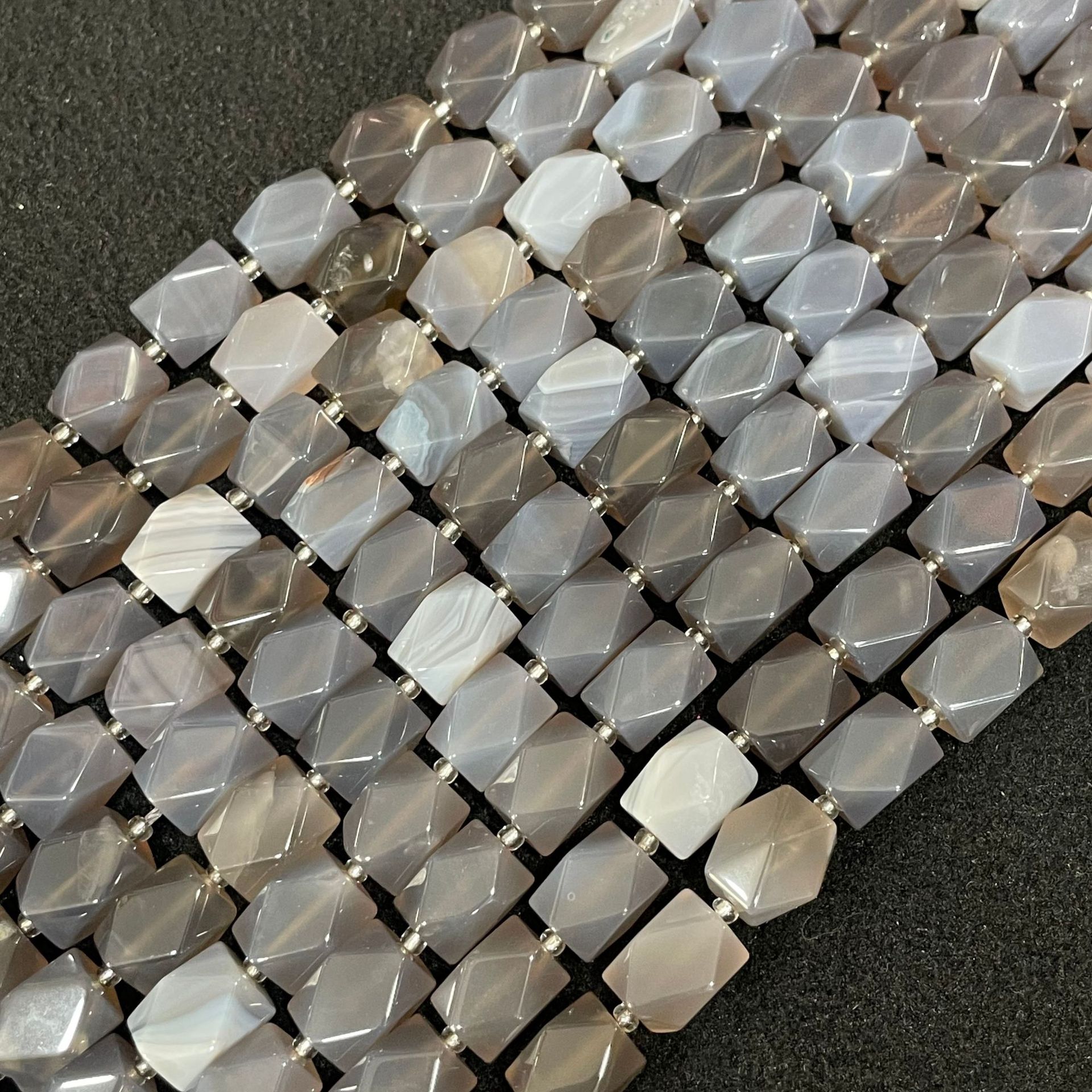 Natural gray agate 10*14mm/25pcs