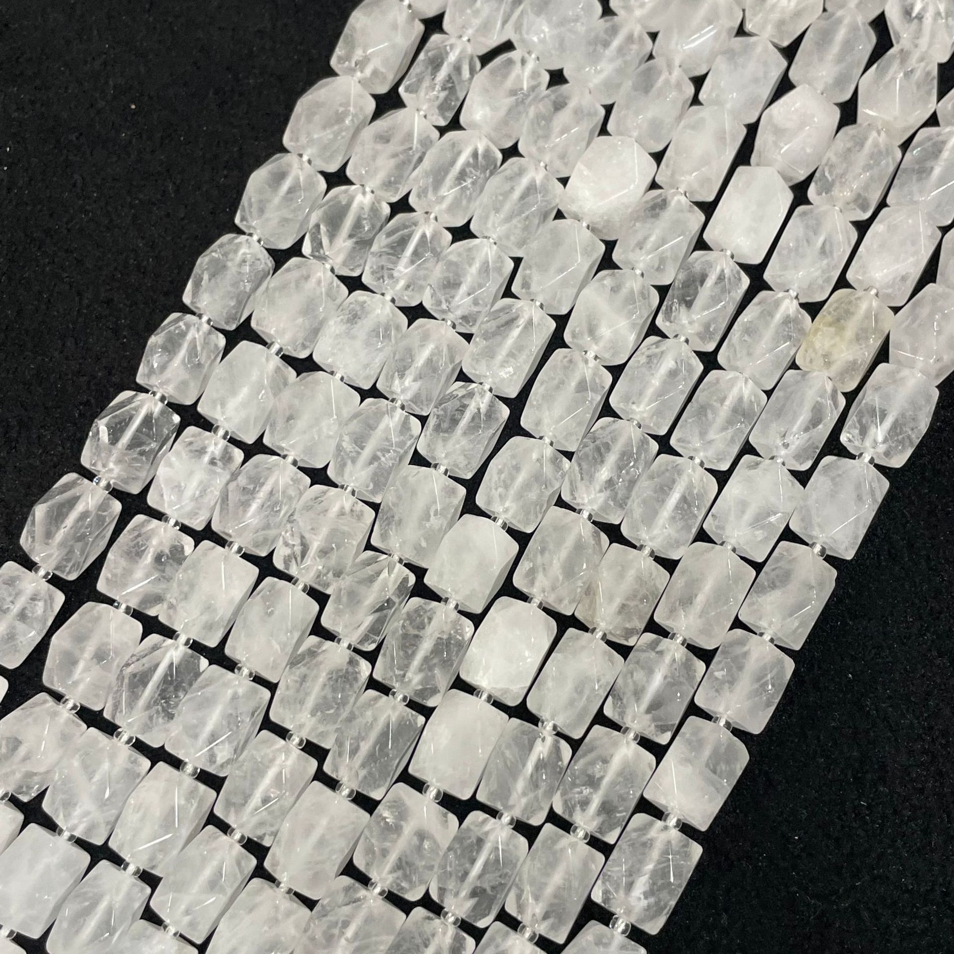 Natural white crystal 10*14mm/25pcs