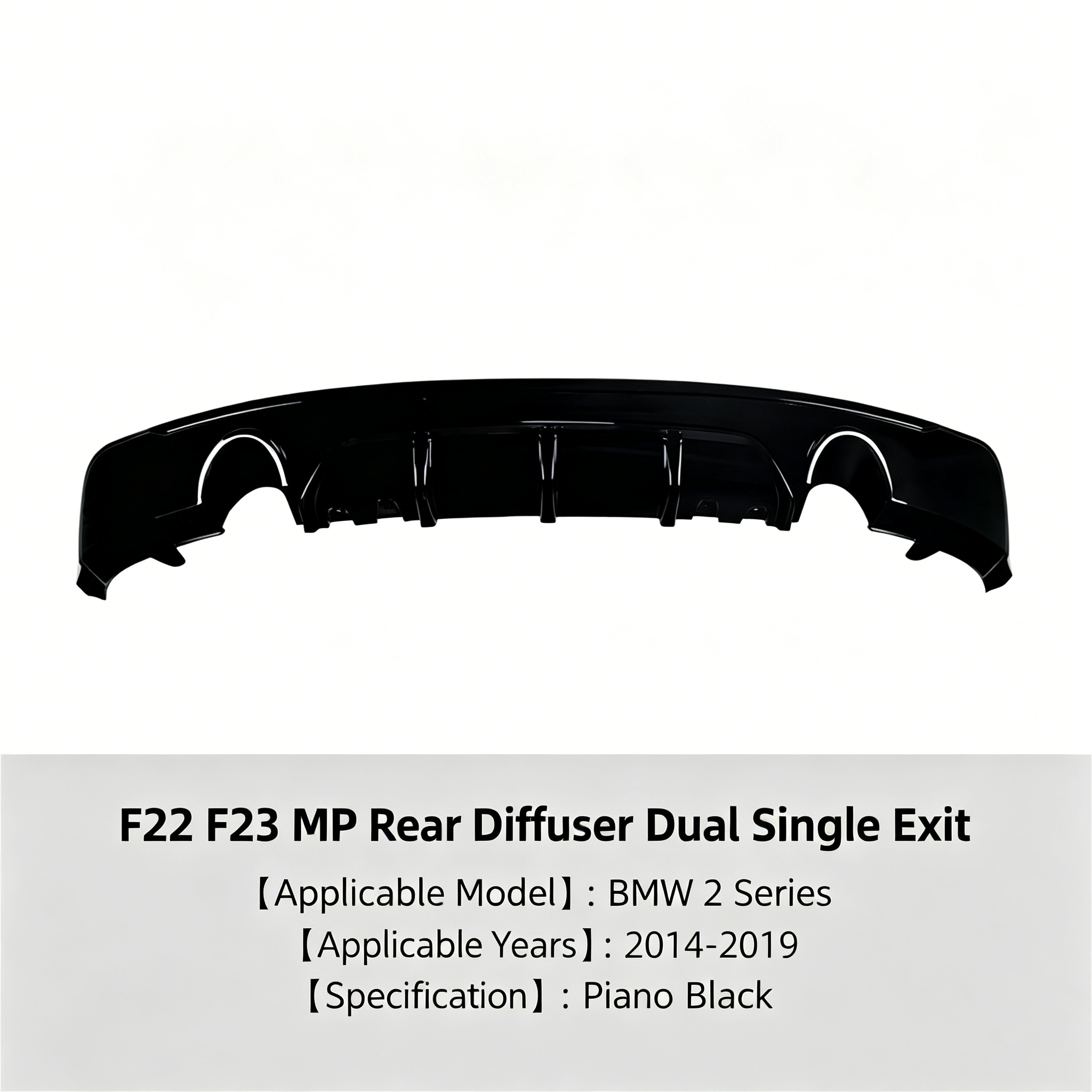 Double-sided single output piano black