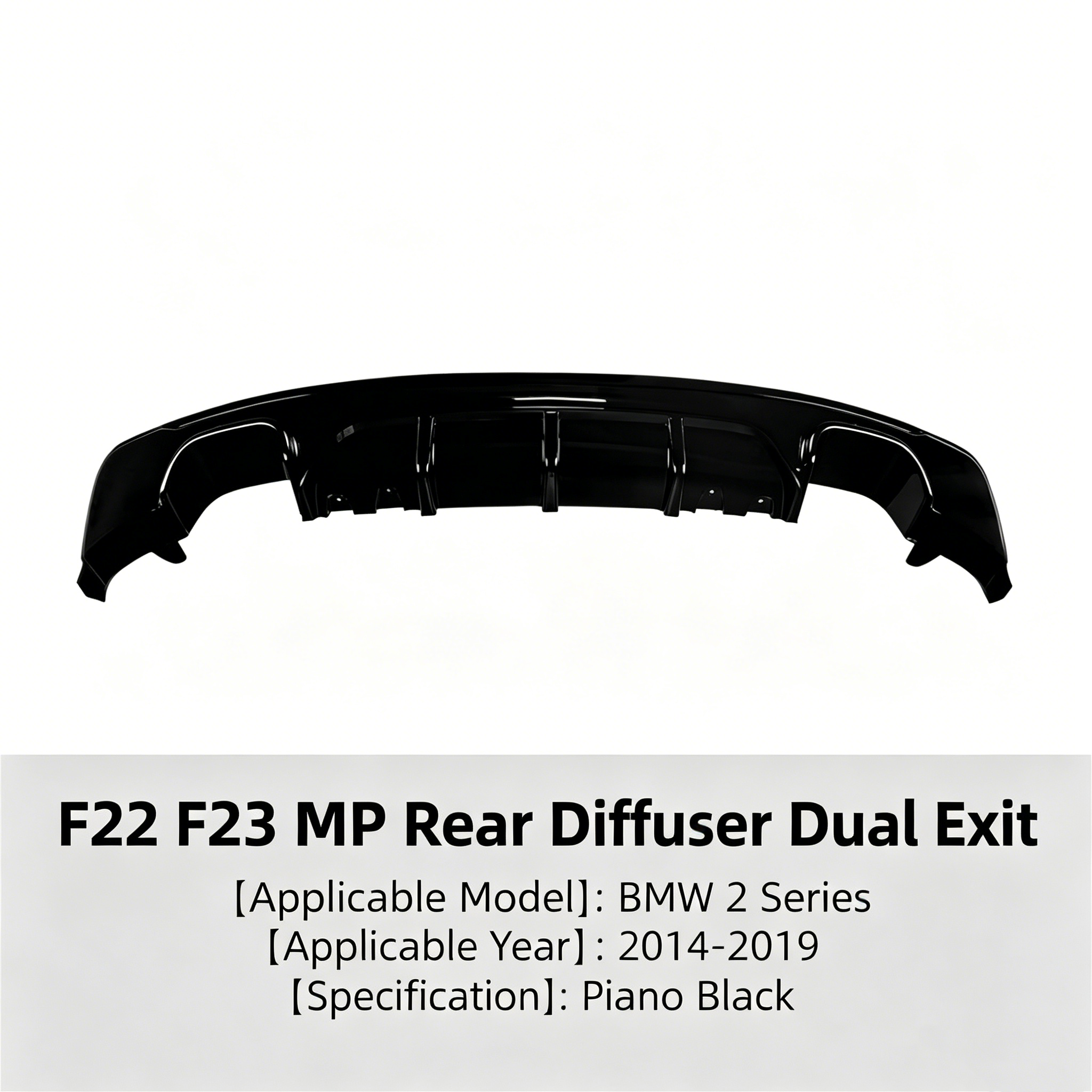 Double-sided double output, piano black