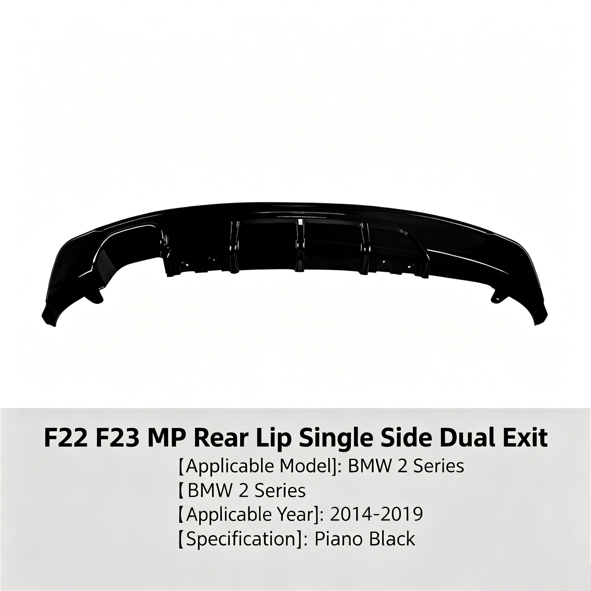 Single side double output piano black